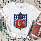 IDC Football Faux Sequin TShirt *UNISEX FIT*-208 Tees Wholesale, Idaho