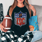 IDC Football Faux Sequin TShirt *UNISEX FIT*-208 Tees Wholesale, Idaho