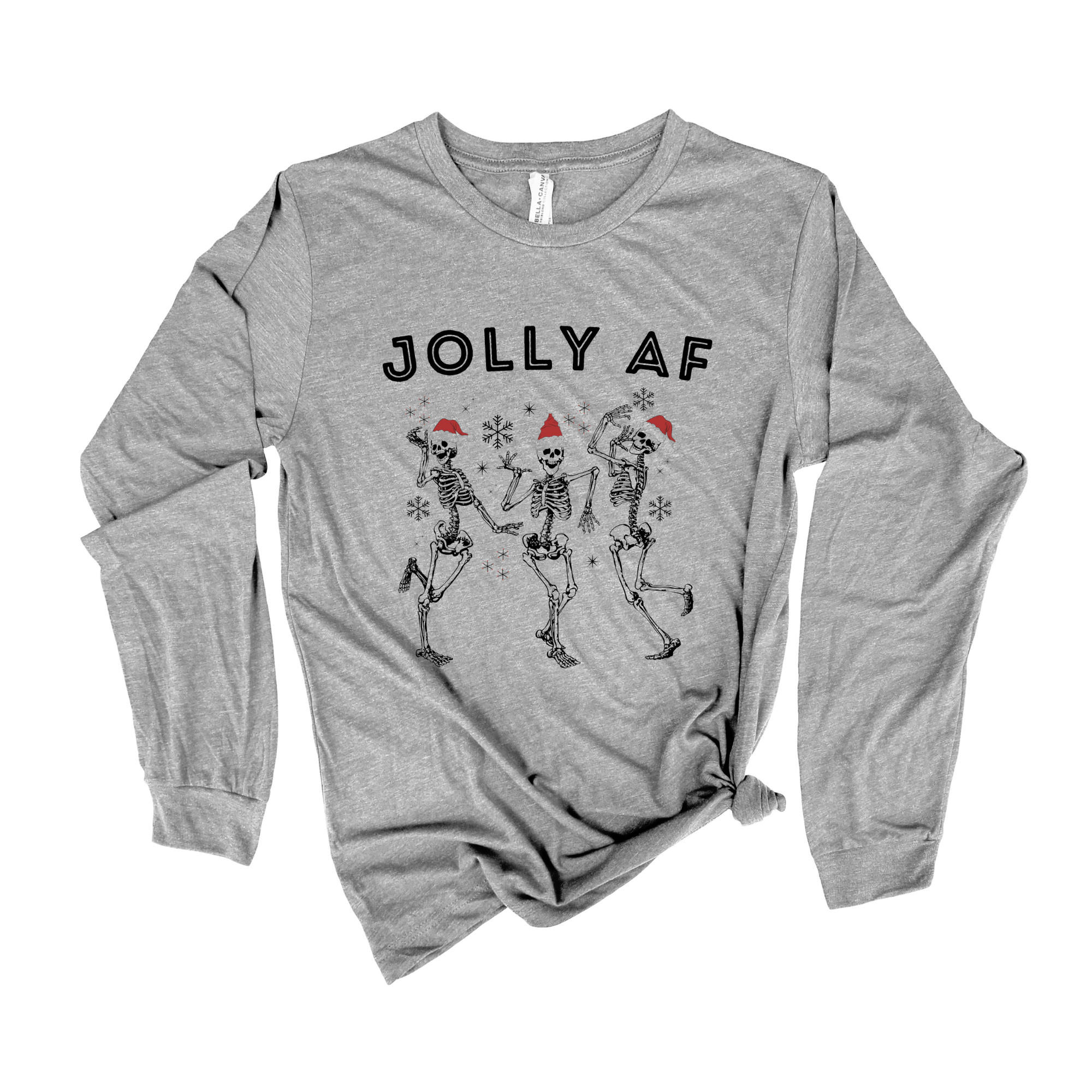 Jolly AF Long Sleeve Christmas Shirt, Festive Holiday 162 *UNISEX FIT*-Long Sleeves-208 Tees Wholesale, Idaho