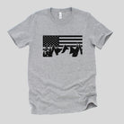 Flag Nature Scene Graphic Tee Long Sleeve 254-Graphic Tees-208 Tees Wholesale, Idaho