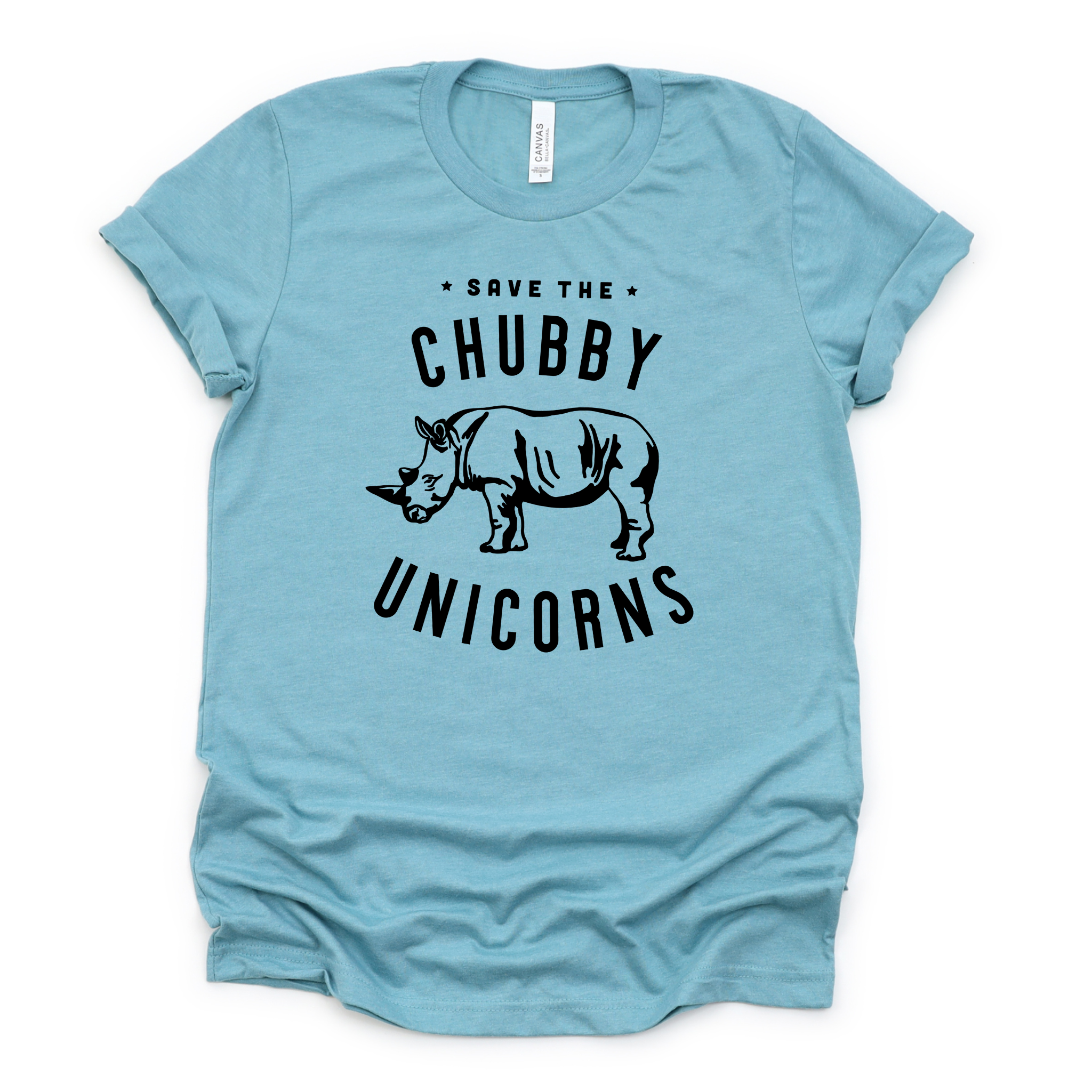 Save the Chubby Unicorns Graphic Tee Long Sleeve 040-Graphic Tees-208 Tees Wholesale, Idaho