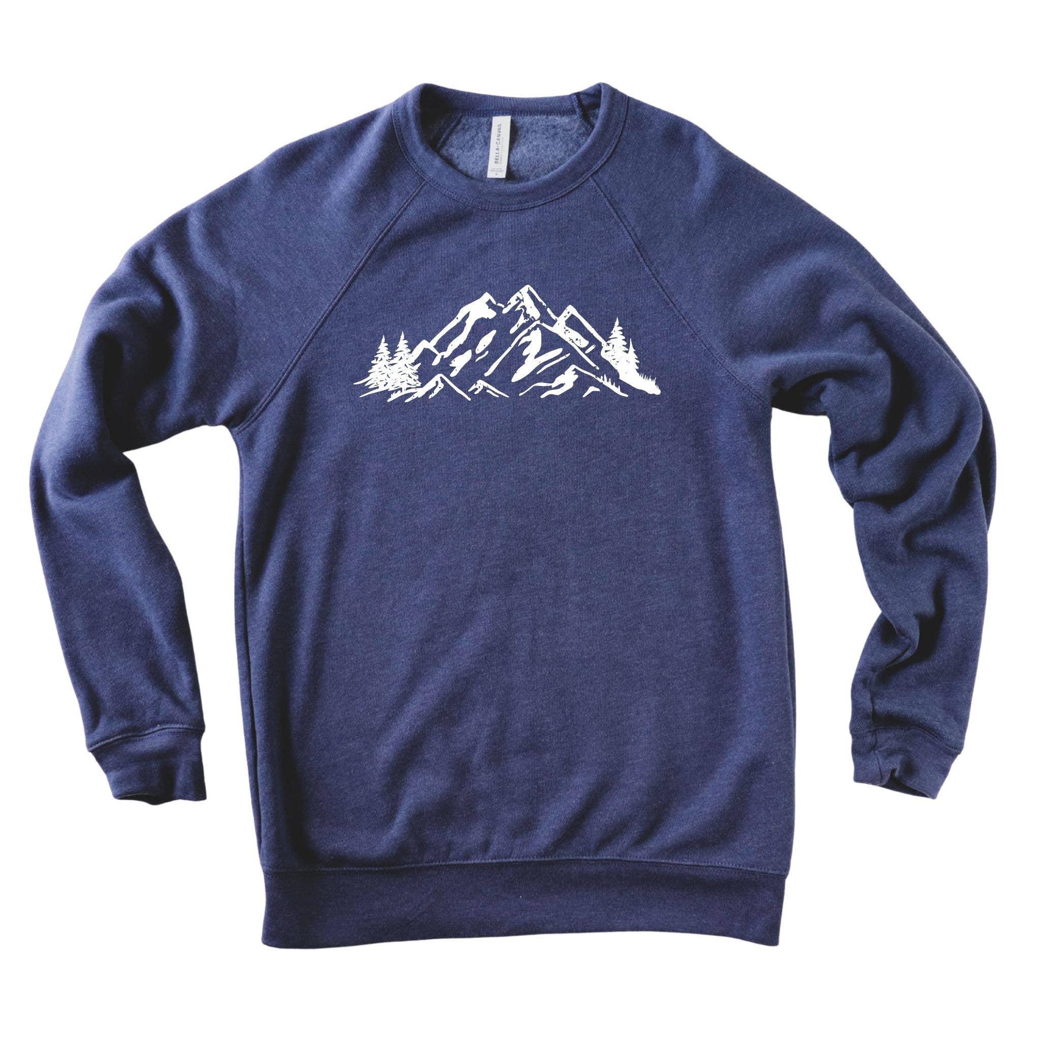 WHOLESALE Simple Mountain Scene Hoodie Sweatshirt | SO Soft 007 nowrds-Sweatshirts-208 Tees Wholesale, Idaho