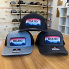 Idaho License Plate Hat: Leather Patch and Mesh (Snapback Adjustable)-208 Tees Wholesale, Idaho
