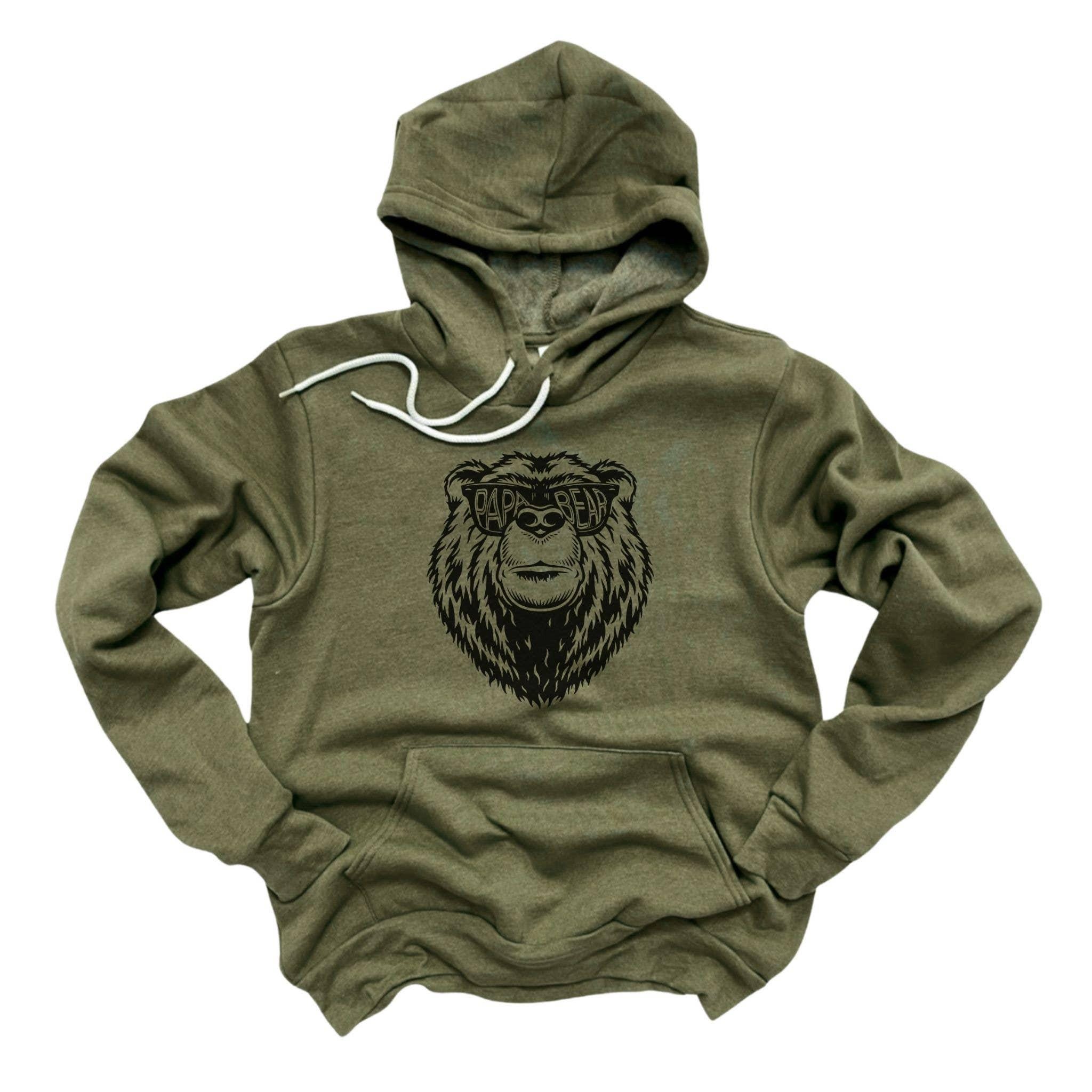WHOLESALE Papa Bear Hoodie Sweatshirt | Crewneck 025-Sweatshirts-208 Tees Wholesale, Idaho