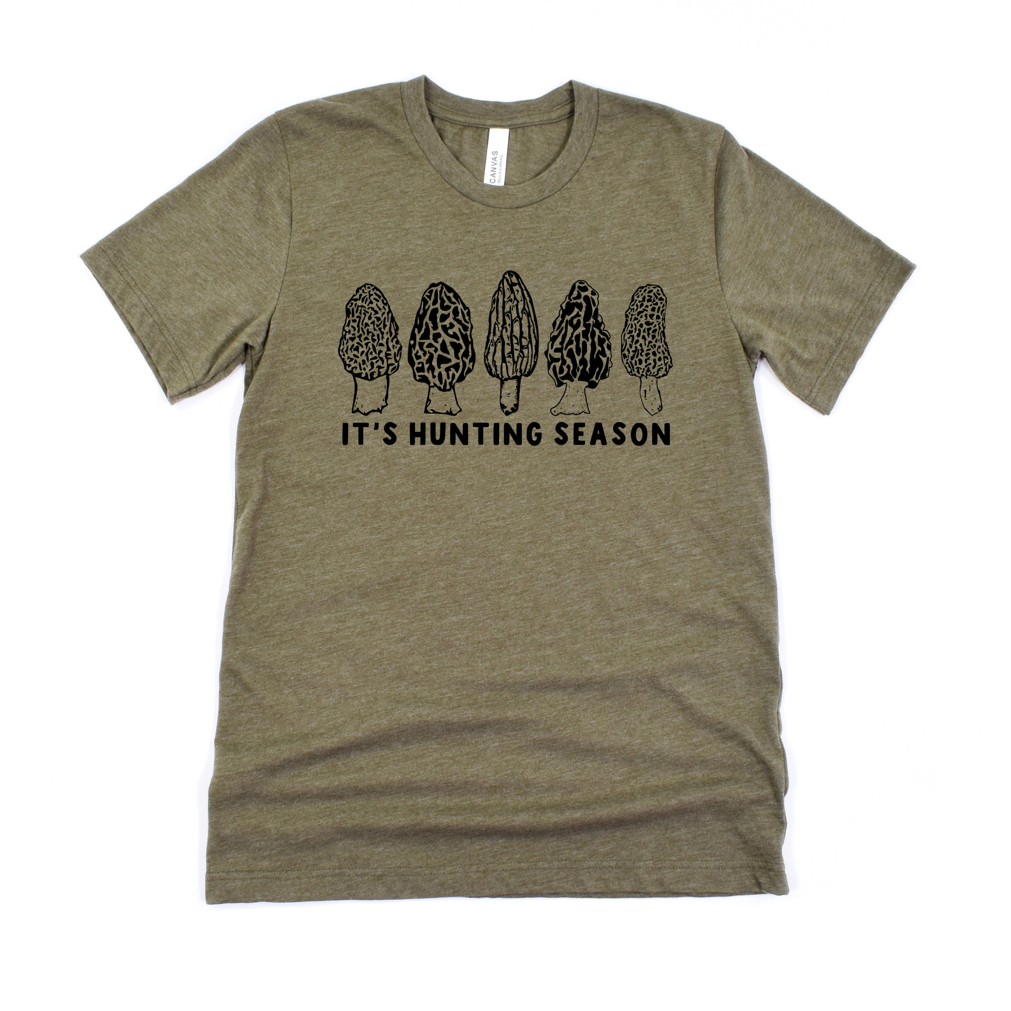 It’s Hunting Season Mushroom Graphic Tee Long Sleeve 213-Graphic Tees-208 Tees Wholesale, Idaho