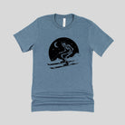 Skeleton Skiing Graphic Tee Long Sleeve 292-Graphic Tees-208 Tees Wholesale, Idaho