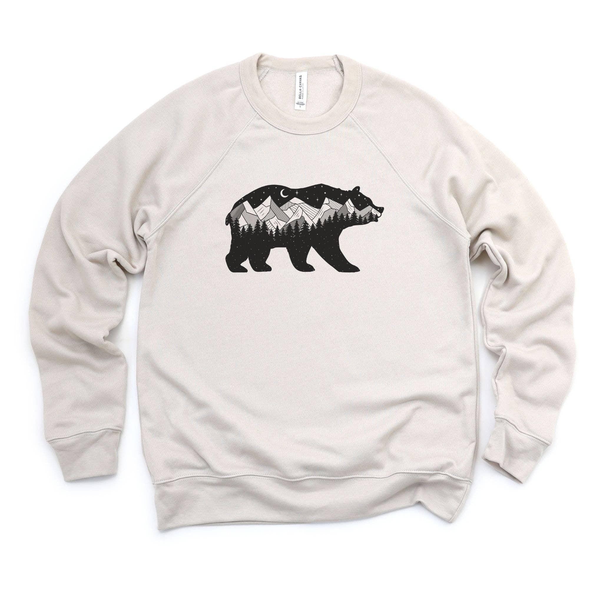 WHOLESALE Bear Nature Crewneck Sweatshirt | Hoodie Sweatshirt 047-Sweatshirts-208 Tees Wholesale, Idaho