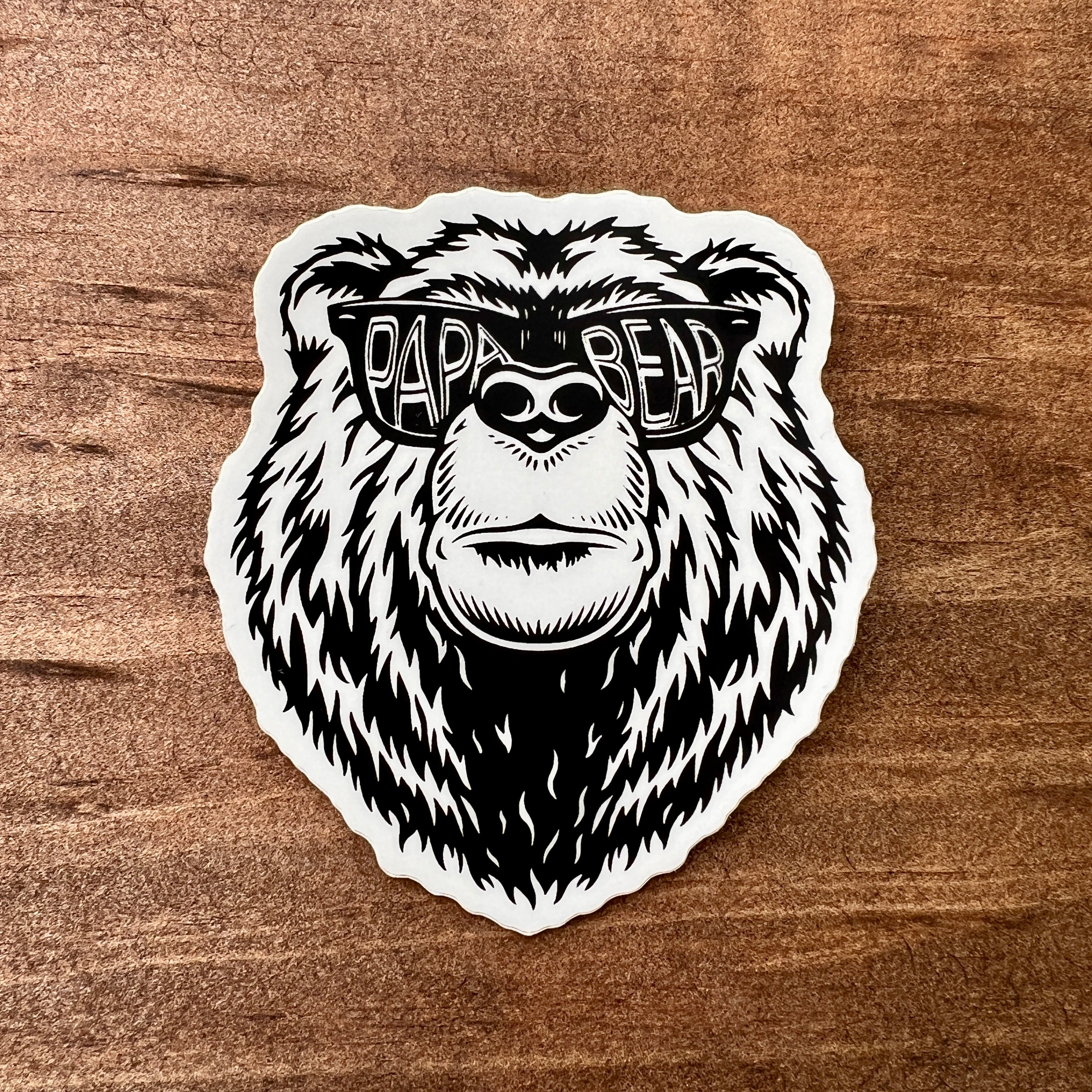 WHOLESALE Papa Bear Sticker – Weatherproof Vinyl Decal | Funny Dad Sticker, Car Window Decal-Sticker-208 Tees Wholesale, Idaho