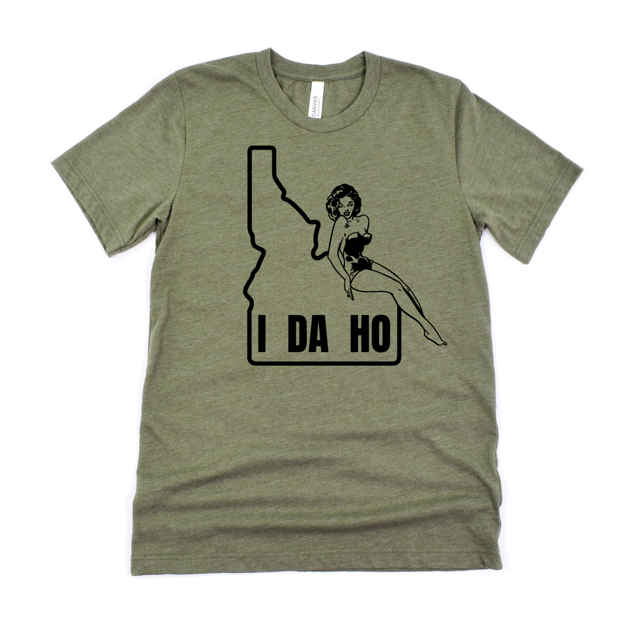 I Da Ho Graphic Tee Long Sleeve 283-Graphic Tees-208 Tees Wholesale, Idaho
