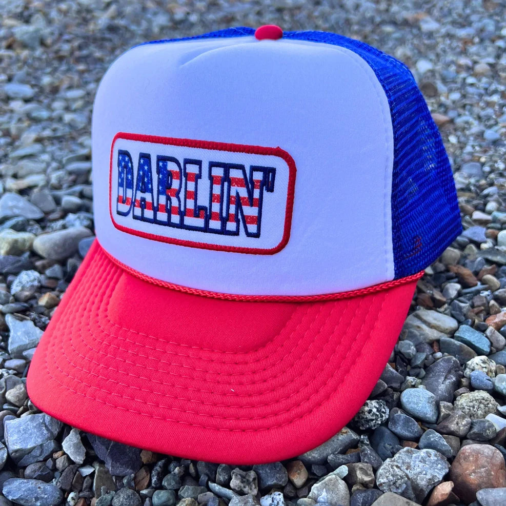 Darlin' 4th of July Trucker Hat-Hats-208 Tees Wholesale, Idaho