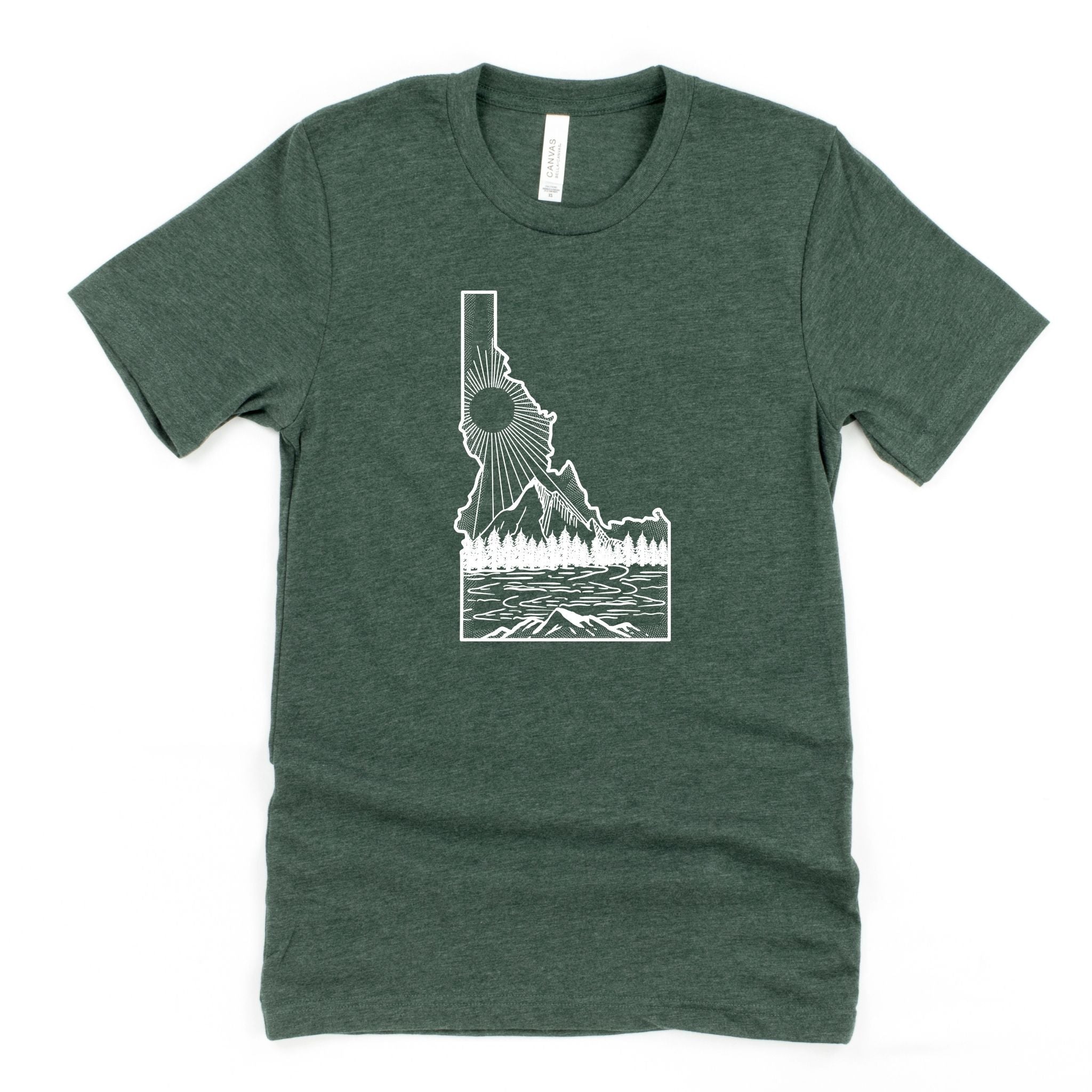Idaho State Sun & Mountain Graphic Tee 020-Graphic Tees-208 Tees Wholesale, Idaho