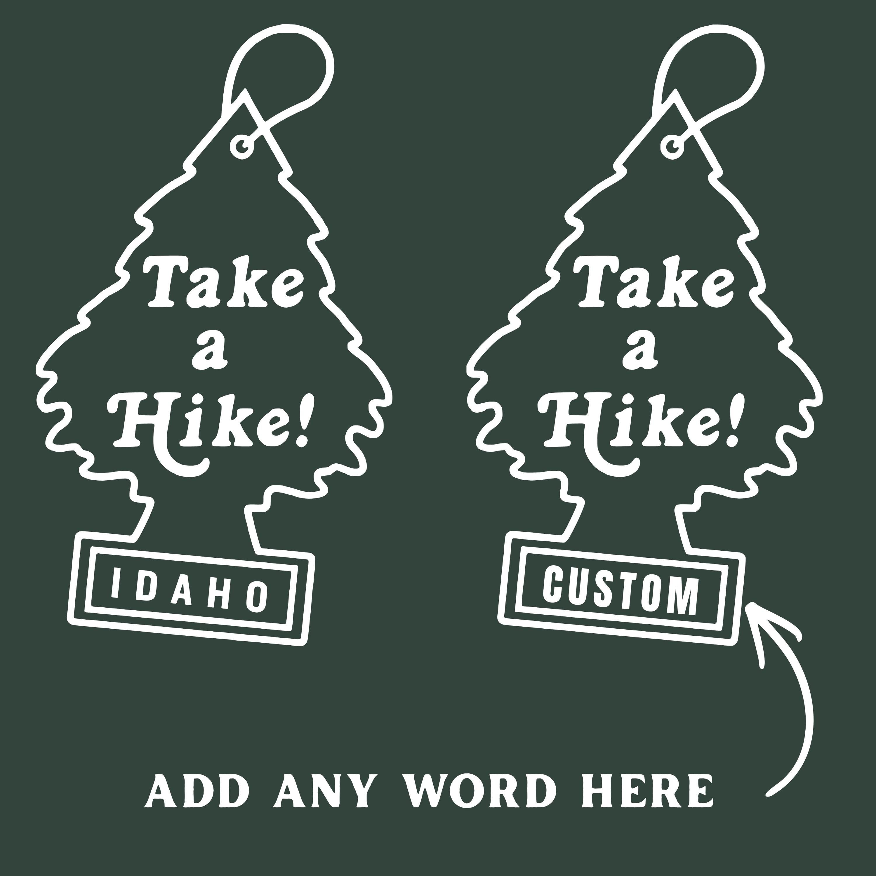 WHOLESALE Take a Hike State Crewneck Sweatshirt | Hoodie 308 frntbck-Sweatshirts-208 Tees Wholesale, Idaho