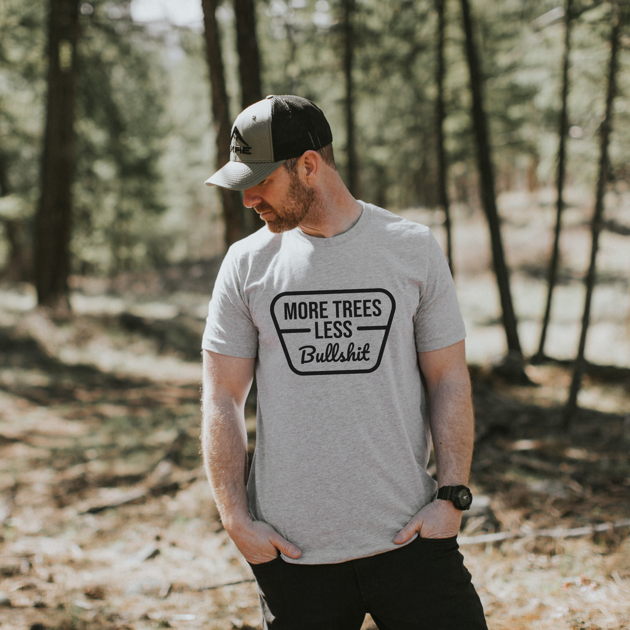 More Trees Less Bullshit Graphic Tee Long Sleeve 151-Graphic Tees-208 Tees Wholesale, Idaho