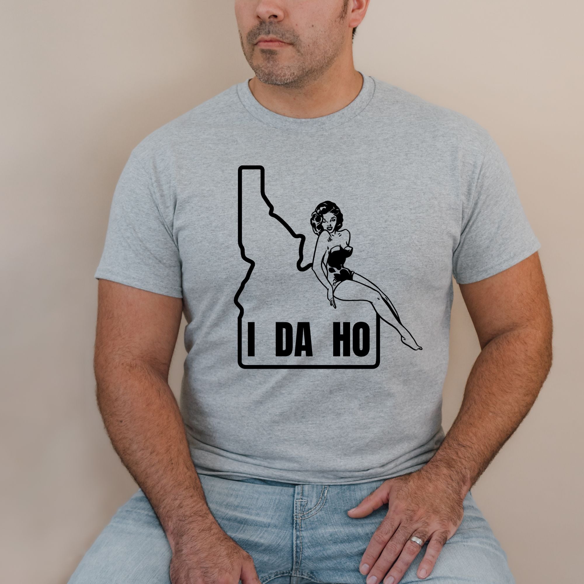 I Da Ho Graphic Tee Long Sleeve 283-Graphic Tees-208 Tees Wholesale, Idaho