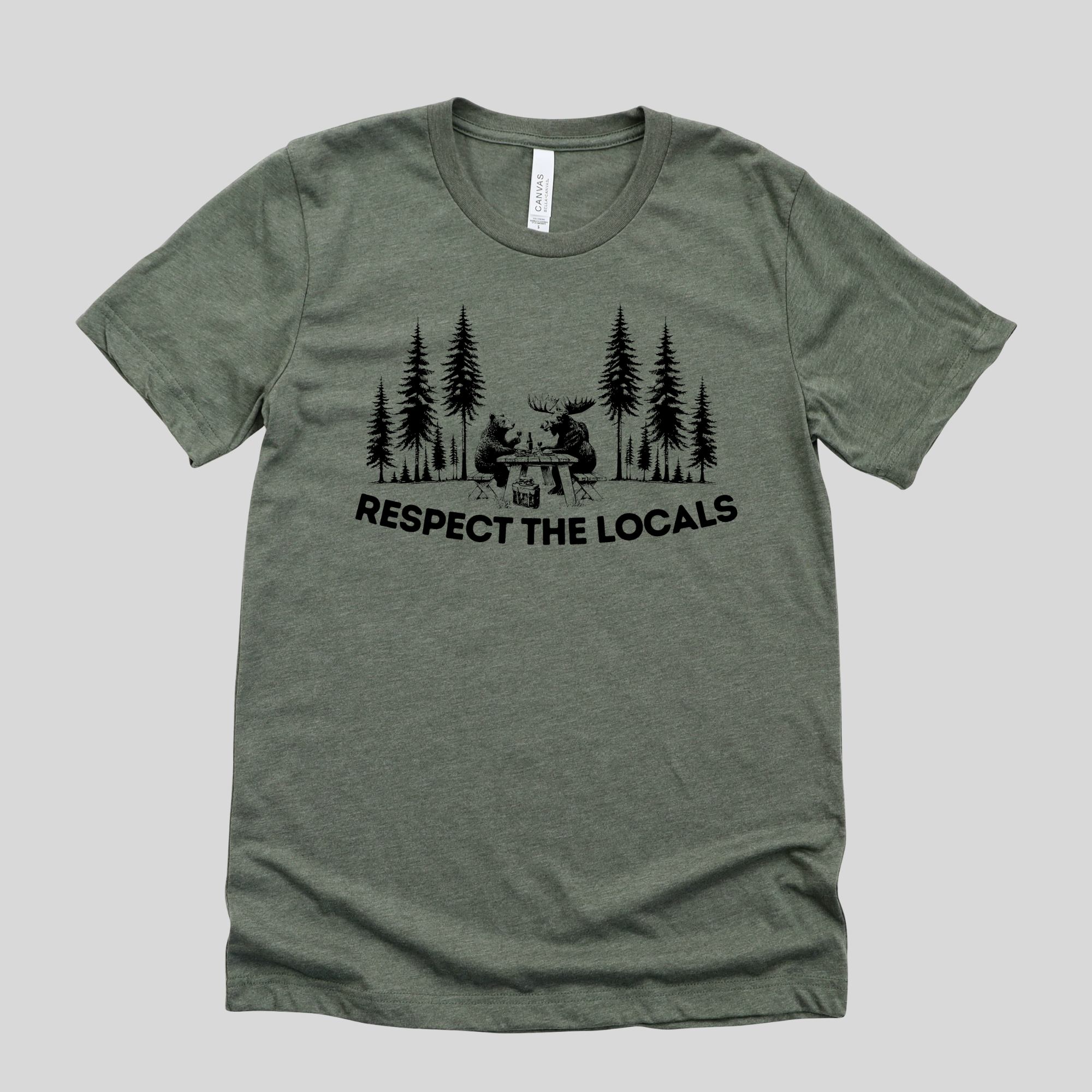 Respect the Locals Graphic Tee Long Sleeve 062-Graphic Tees-208 Tees Wholesale, Idaho