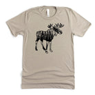 Moose Outline Forest Graphic Tee Long Sleeve 024-Graphic Tees-208 Tees Wholesale, Idaho
