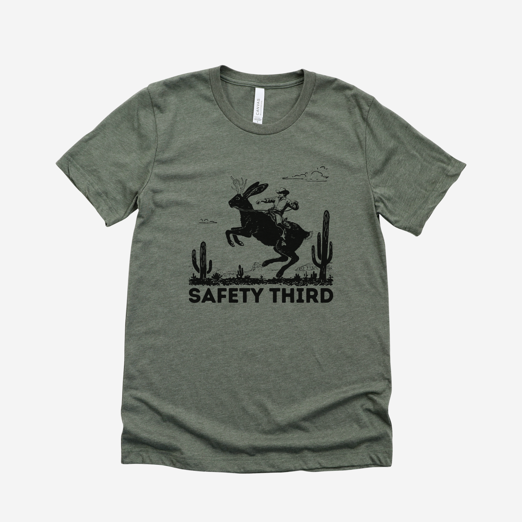Safety Third Jackalope Graphic Tee Long Sleeve 117-Graphic Tees-208 Tees Wholesale, Idaho