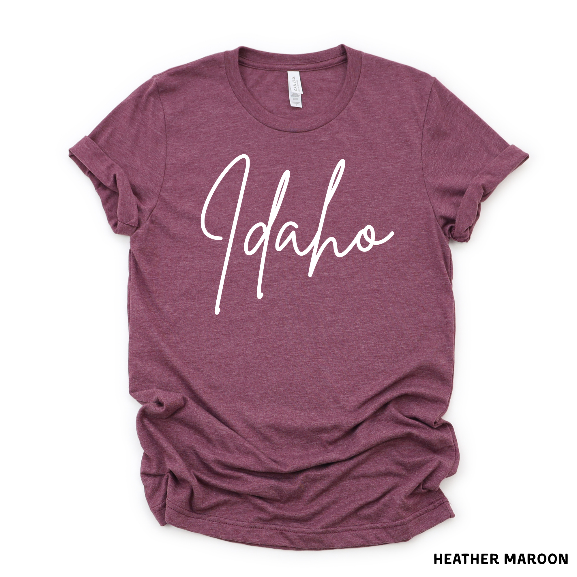 Idaho Cursive Graphic Tee 004-Graphic Tees-208 Tees Wholesale, Idaho