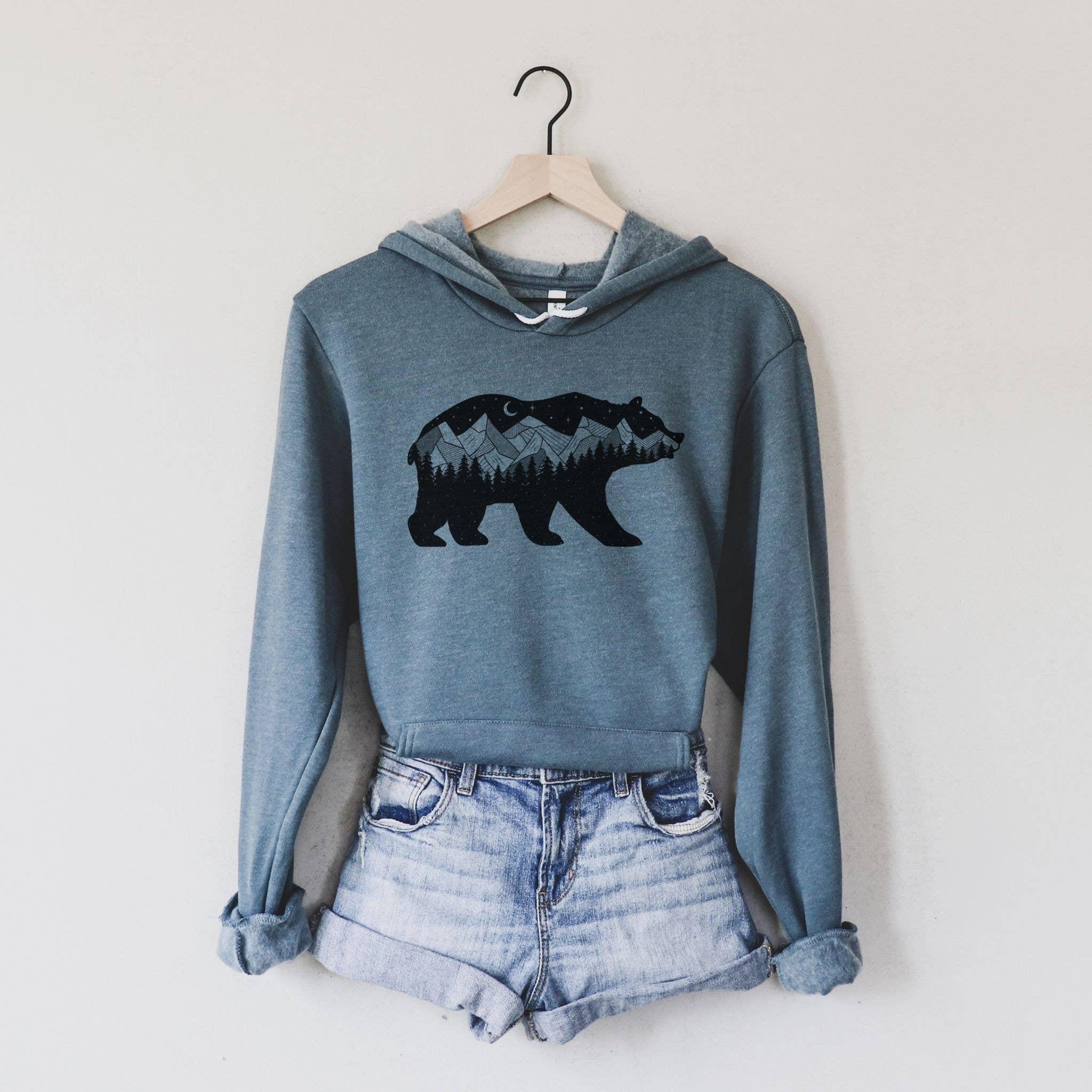 WHOLESALE Bear Nature Crewneck Sweatshirt | Hoodie Sweatshirt 047-Sweatshirts-208 Tees Wholesale, Idaho
