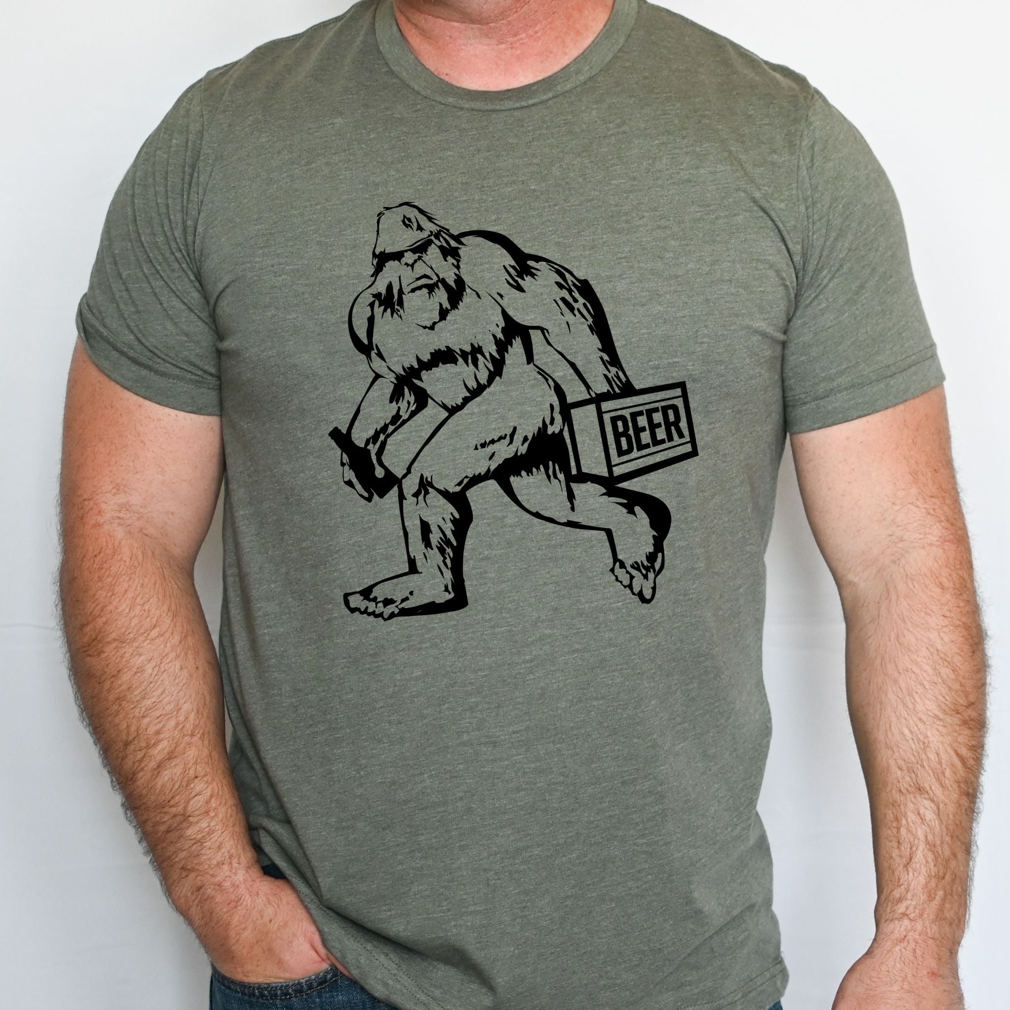 Bigfoot Beer Graphic Tee Long Sleeve 029-Graphic Tees-208 Tees Wholesale, Idaho