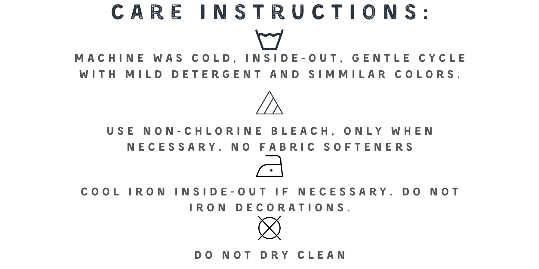 Washing Instructions | 208 Tees Wholesale | Athol, ID | Ship Nationwide