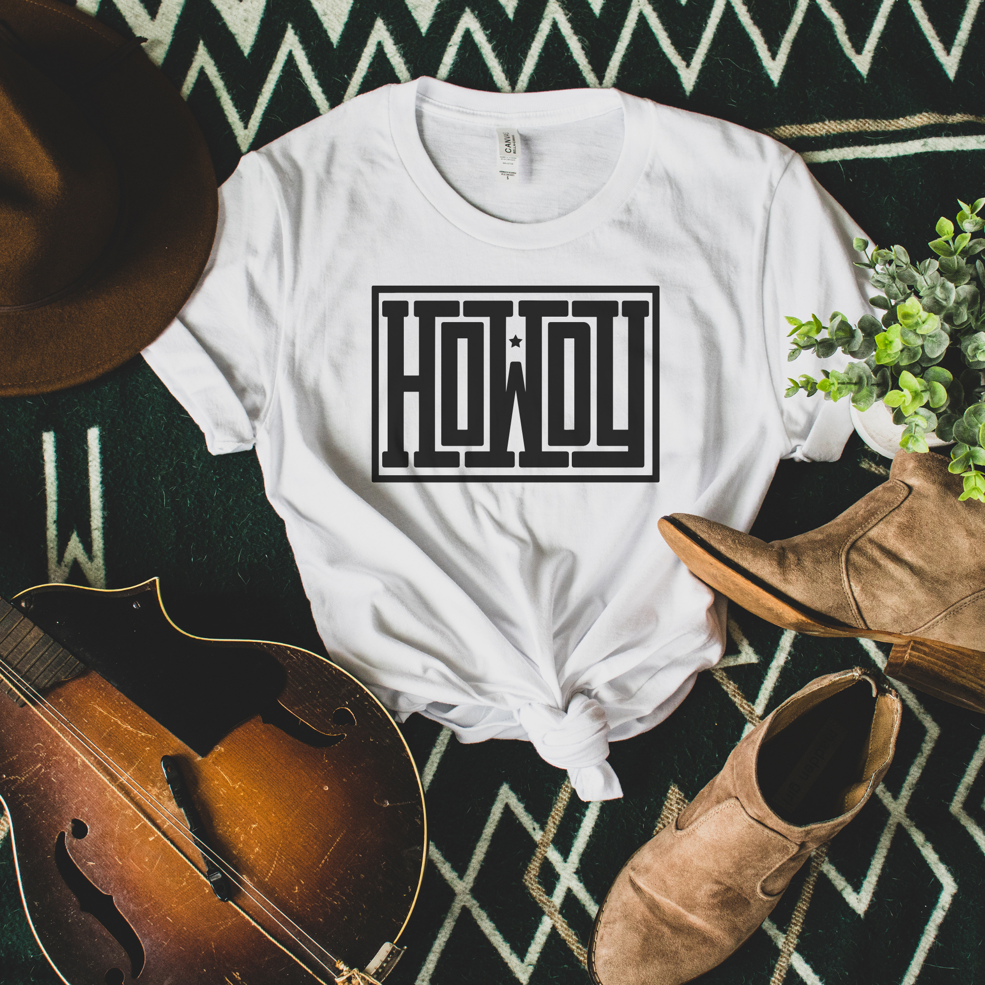 Howdy Western Graphic Tee Long Sleeve 134-Graphic Tees-208 Tees Wholesale, Idaho