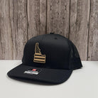 Idaho Flag Hat: Engraved Leather Patch, Snapback Trucker Cap-208 Tees Wholesale, Idaho