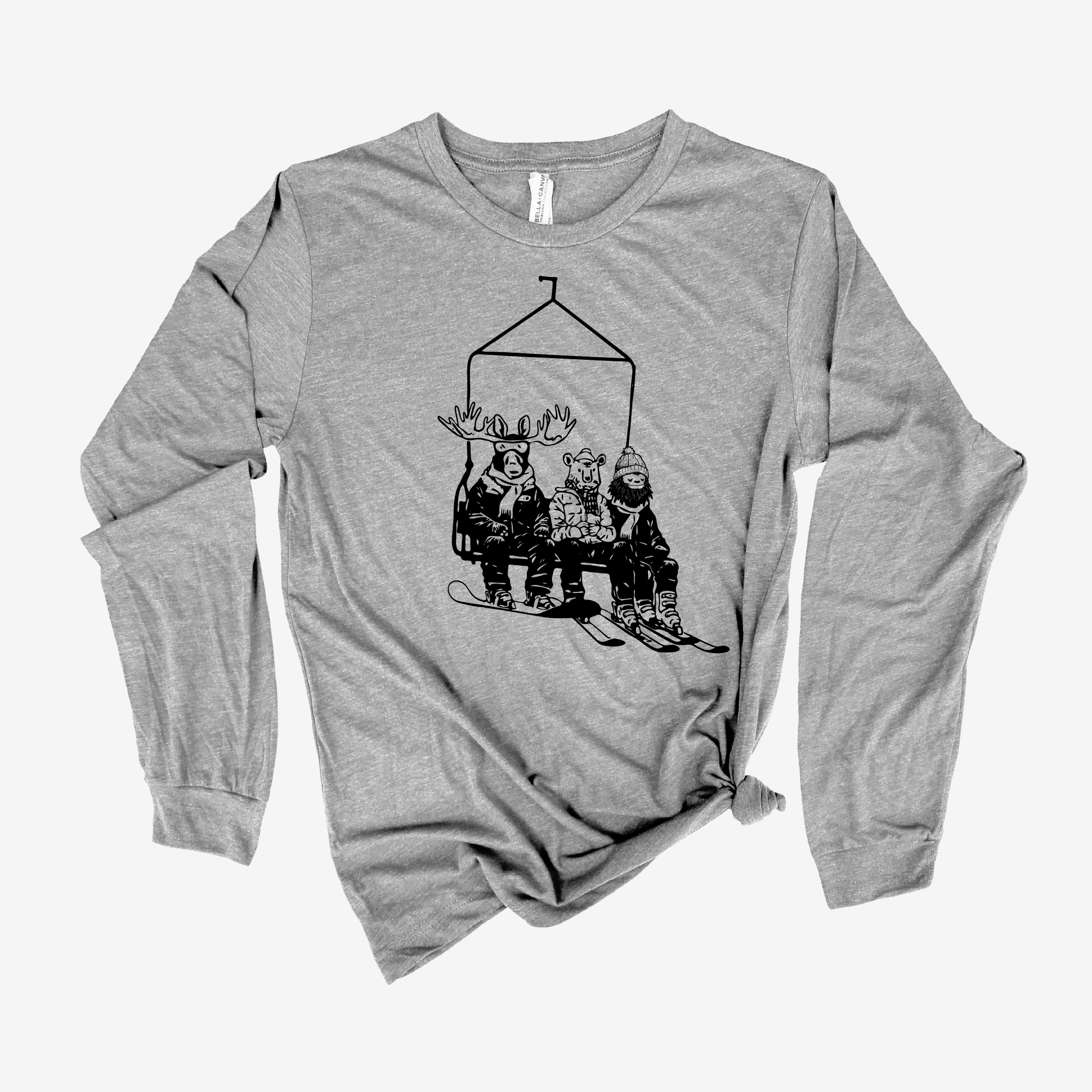 Ski Lift Legends Graphic Tee Long Sleeve 051-Graphic Tees-208 Tees Wholesale, Idaho