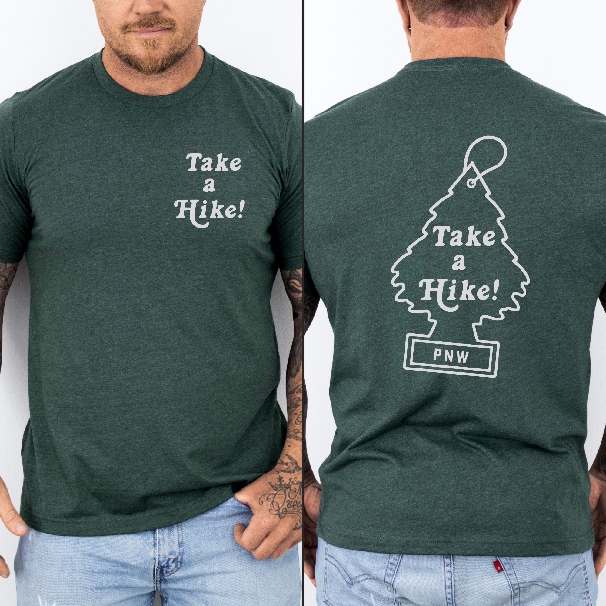 Take a Hike PNW Front & Back Graphic Tee 311-Graphic Tees-208 Tees Wholesale, Idaho