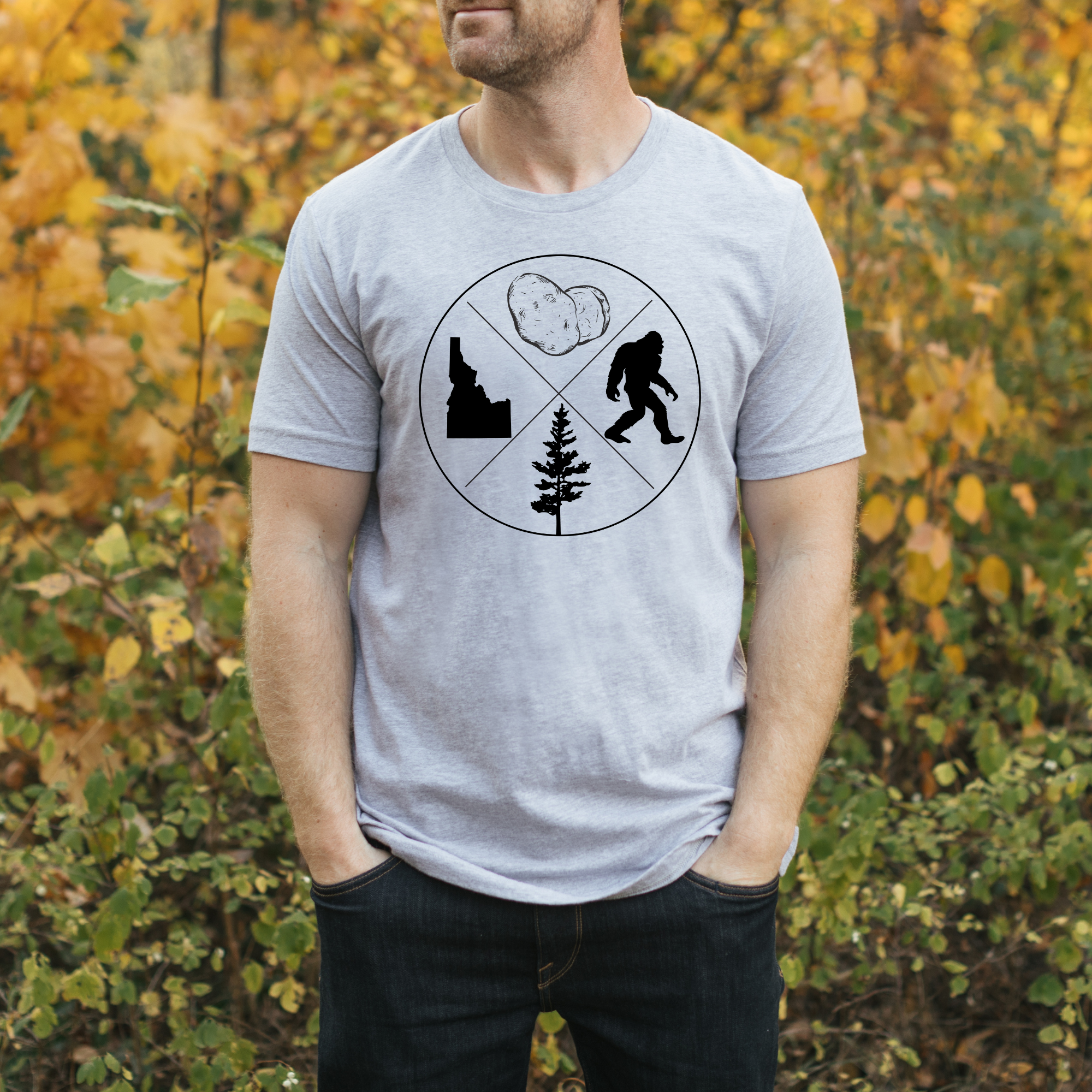 Idaho Graphic Tee Long Sleeve 260-Graphic Tees-208 Tees Wholesale, Idaho