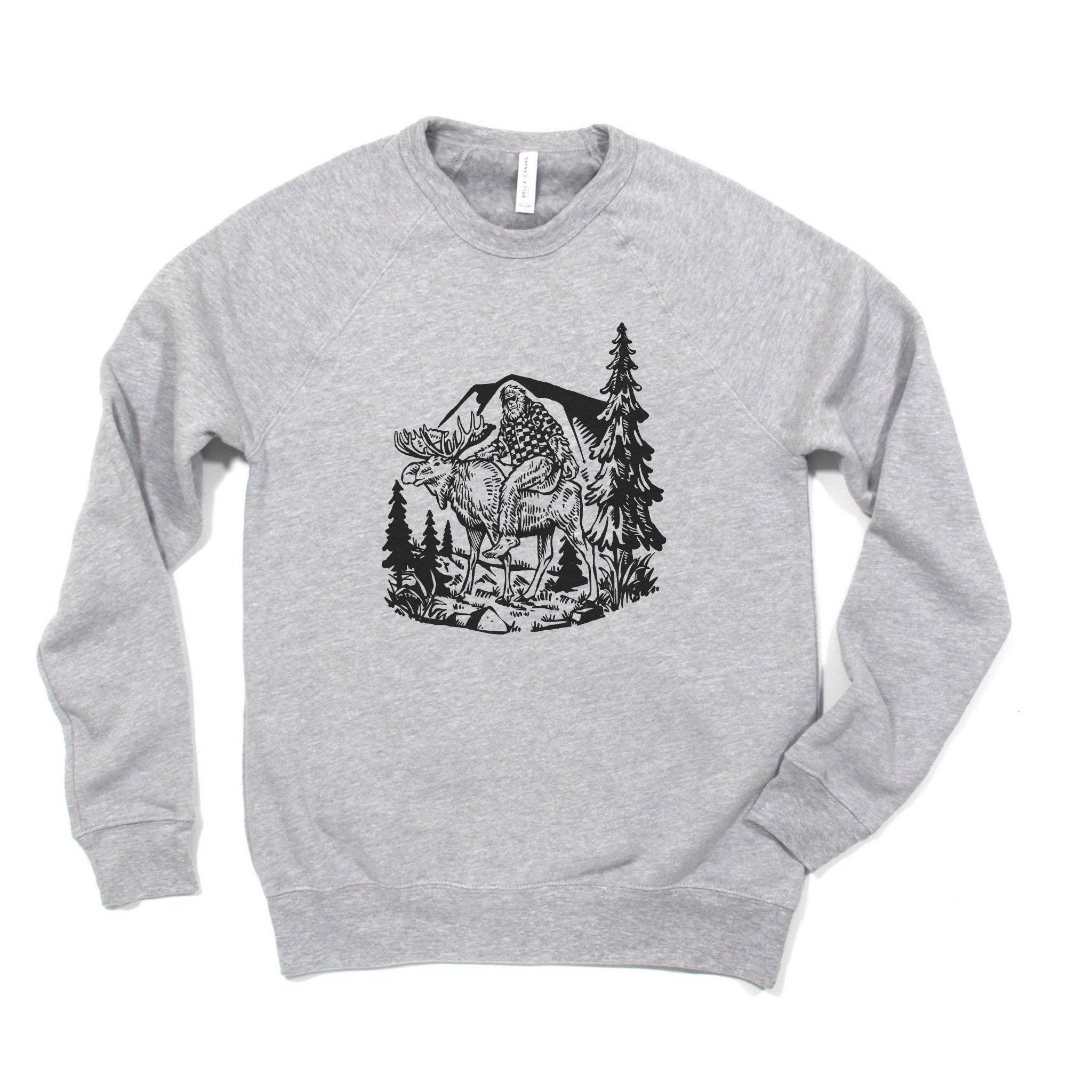 WHOLESALE Bigfoot Moose Hoodie Sweatshirt | Crewneck 084-Sweatshirts-208 Tees Wholesale, Idaho
