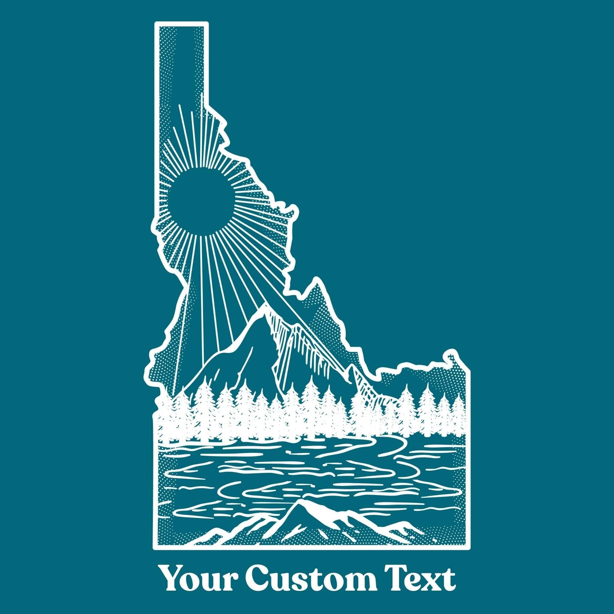 WHOLESALE Idaho State Sun & Mountain Hoodie Sweatshirt | Crewneck 020-Sweatshirts-208 Tees Wholesale, Idaho