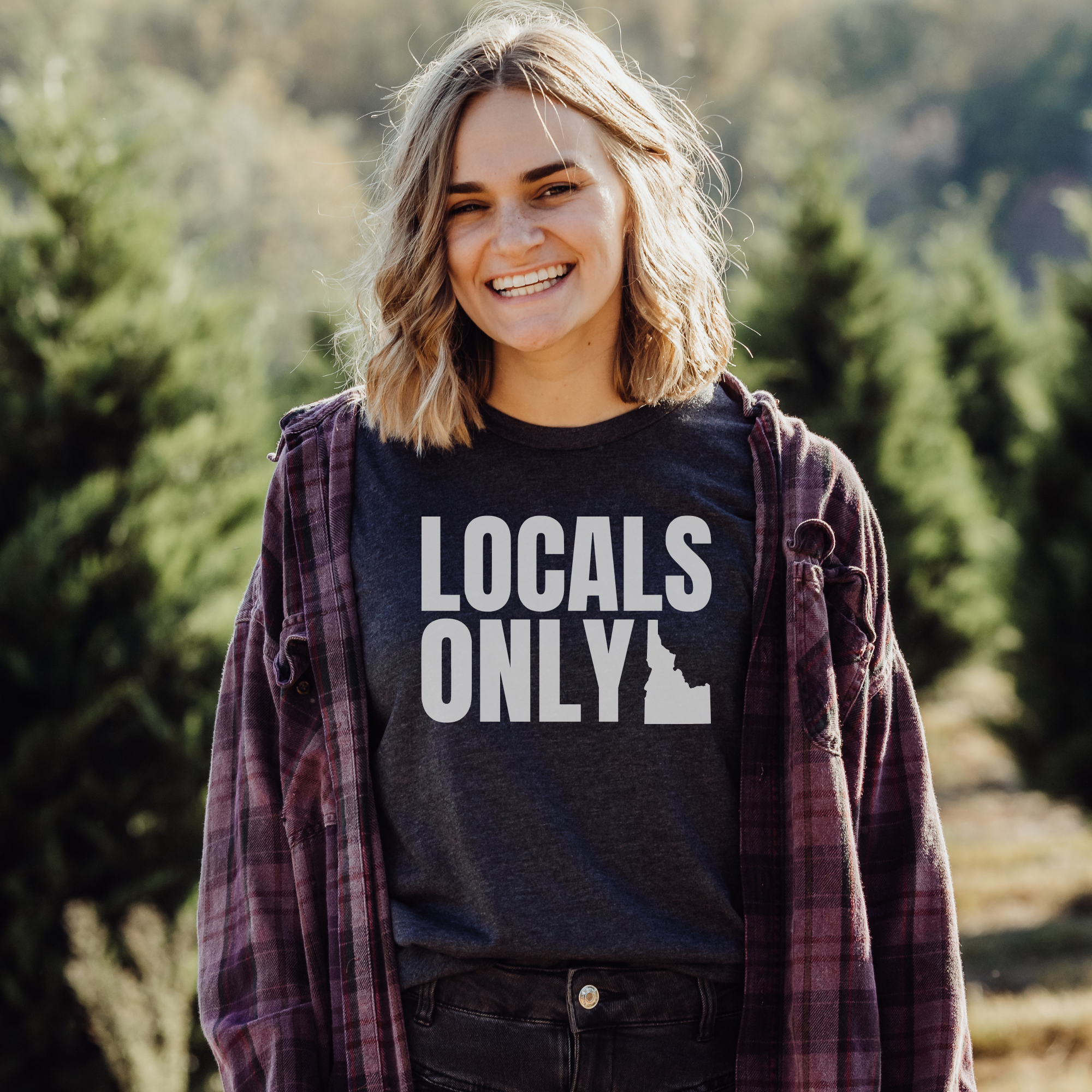 Locals Only Idaho Graphic Tee 300-Graphic Tees-208 Tees Wholesale, Idaho