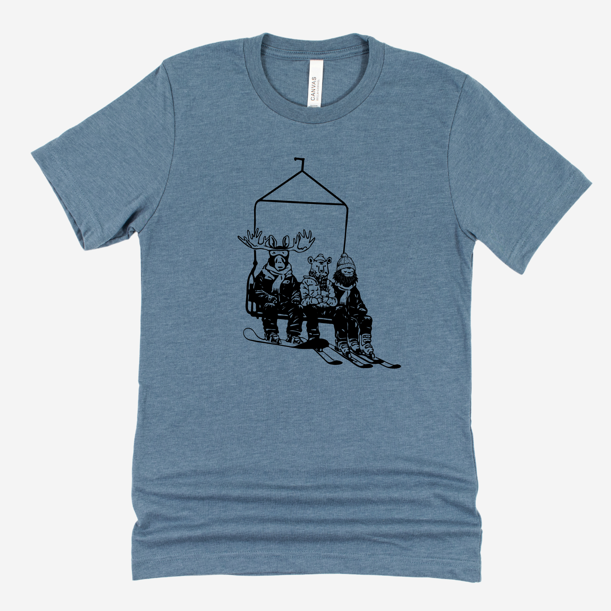 Ski Lift Legends Graphic Tee Long Sleeve 051-Graphic Tees-208 Tees Wholesale, Idaho