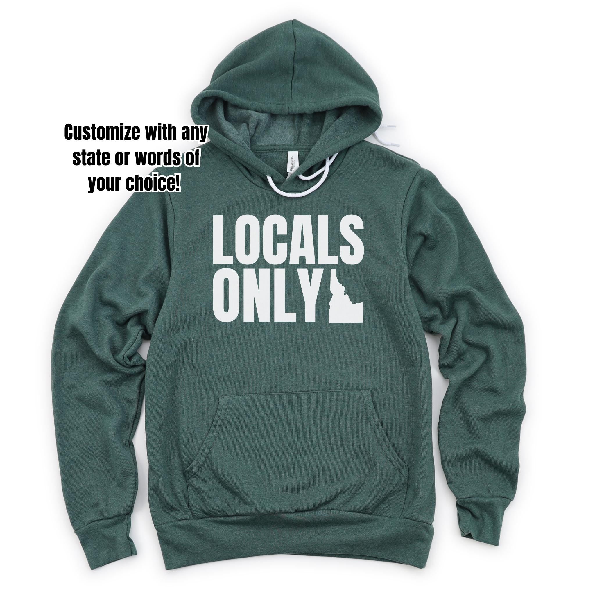 WHOLESALE Locals Only State Crewneck Sweatshirt | Hoodie 300-Sweatshirts-208 Tees Wholesale, Idaho