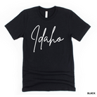 Idaho Cursive Graphic Tee 004-Graphic Tees-208 Tees Wholesale, Idaho