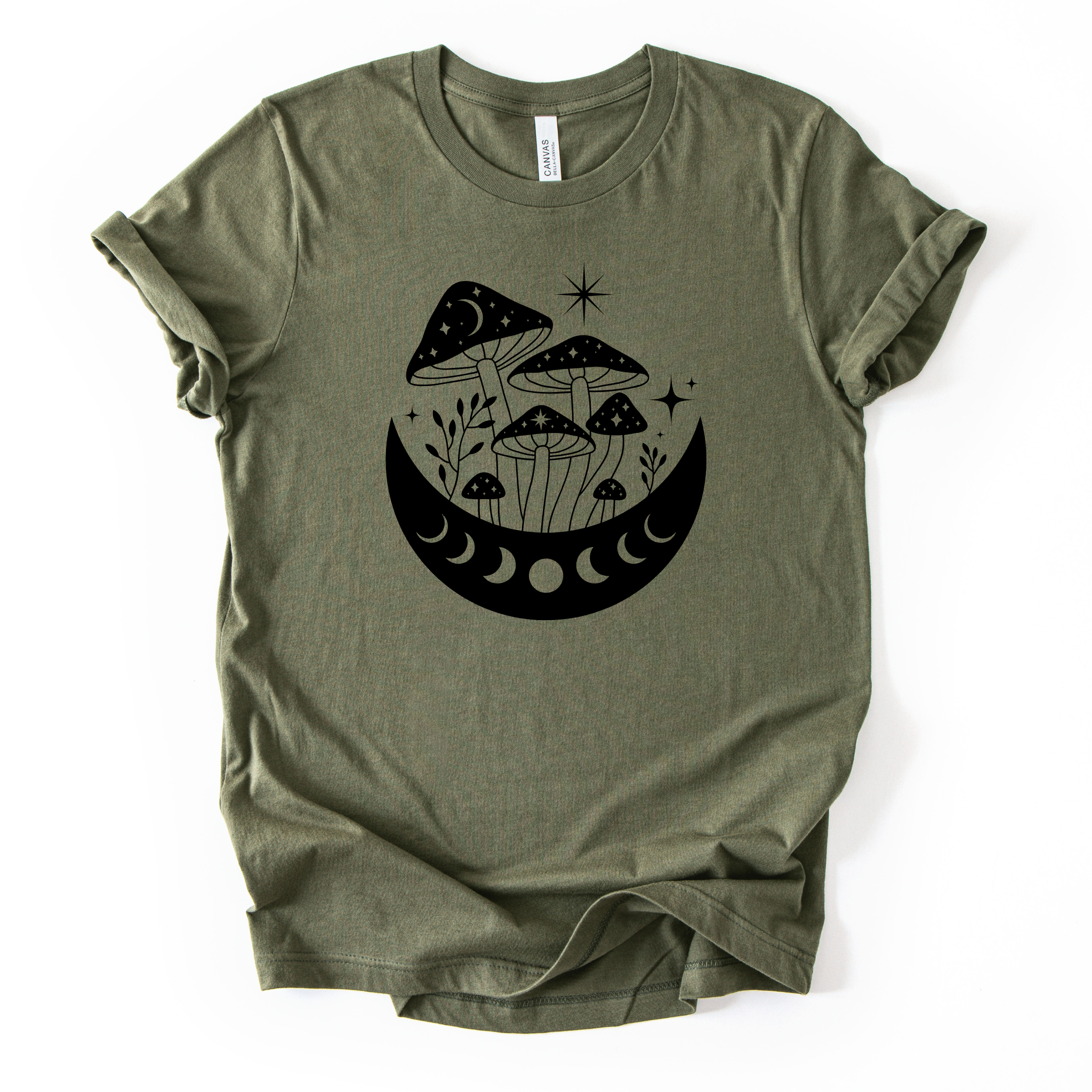 Mystical Mushroom Graphic Tee Long Sleeve 176-Graphic Tees-208 Tees Wholesale, Idaho