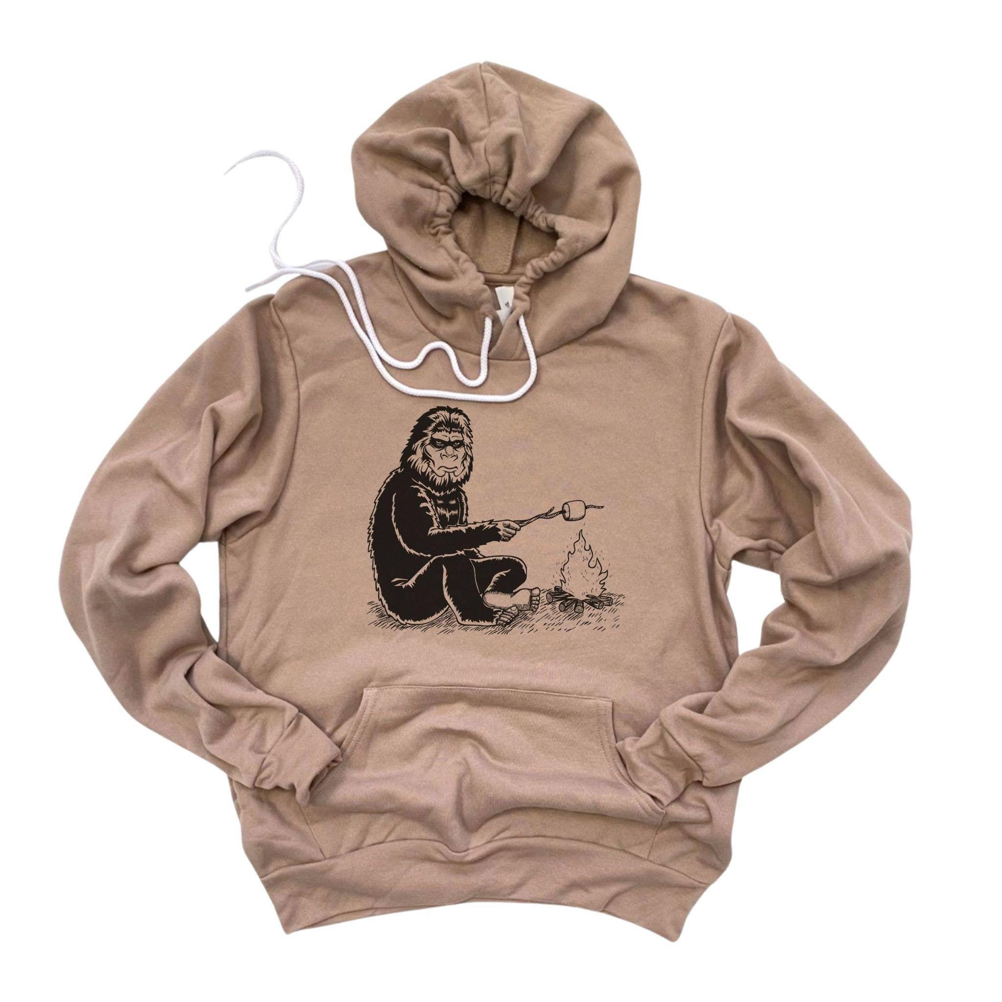 WHOLESALE Bigfoot S'mores Campfire Hoodie Sweatshirt | Crewneck 021-Sweatshirts-208 Tees Wholesale, Idaho