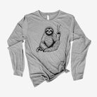 Sloth Peace Sign Long Sleeve *UNISEX FIT*-Long Sleeves-208 Tees Wholesale, Idaho