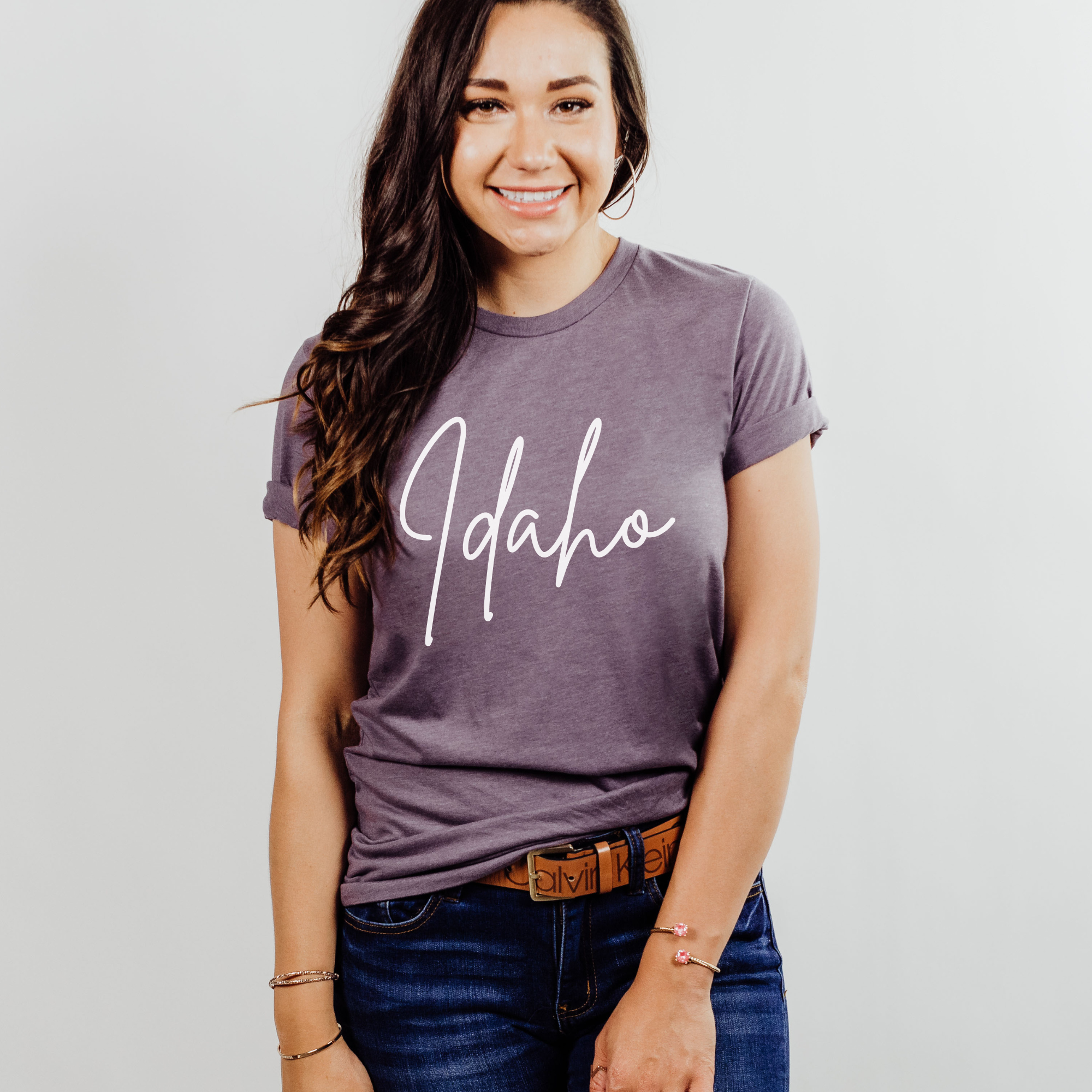 Idaho Cursive Graphic Tee 004-Graphic Tees-208 Tees Wholesale, Idaho