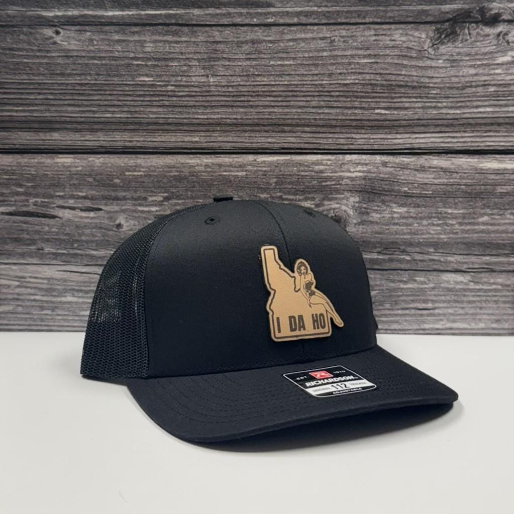 I-Da-Ho Idaho Pin-Up Leather Patch Hat (Adjustable Fit)-208 Tees Wholesale, Idaho