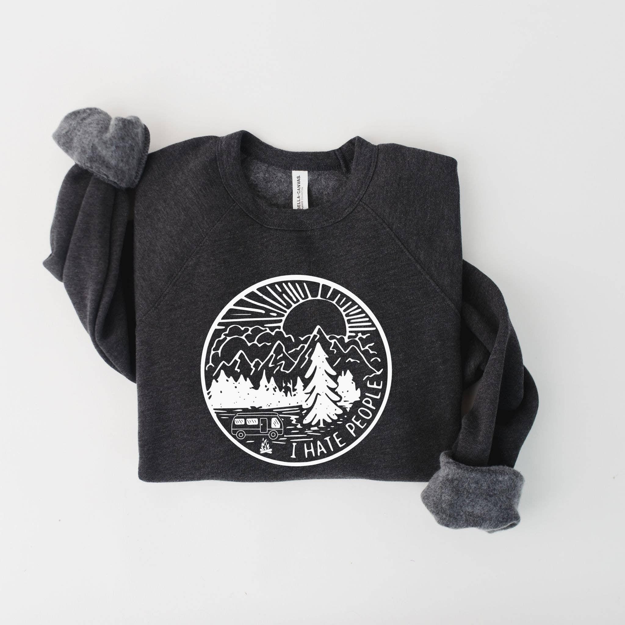 WHOLESALE Funny Camping Crewneck Sweatshirt | Outdoors Hoodie 079-Sweatshirts-208 Tees Wholesale, Idaho