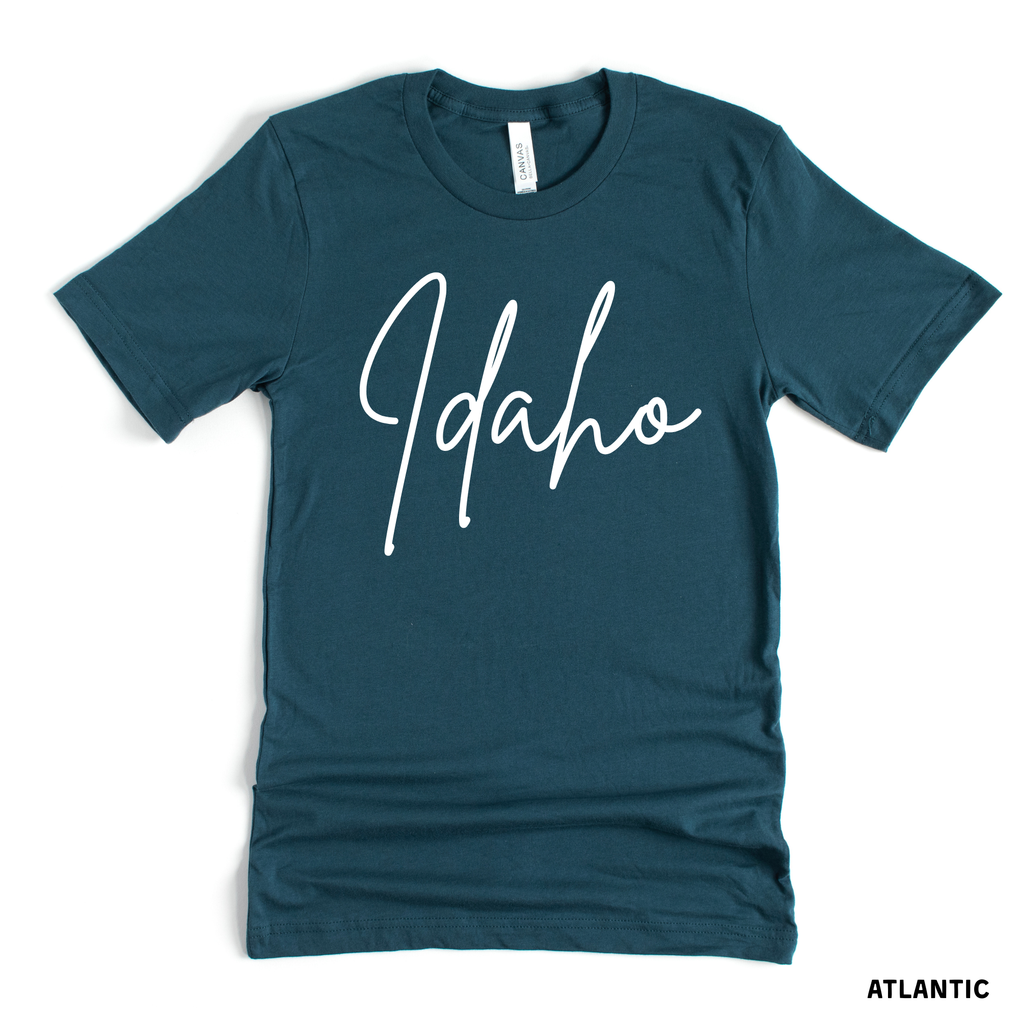 Idaho Cursive Graphic Tee 004-Graphic Tees-208 Tees Wholesale, Idaho