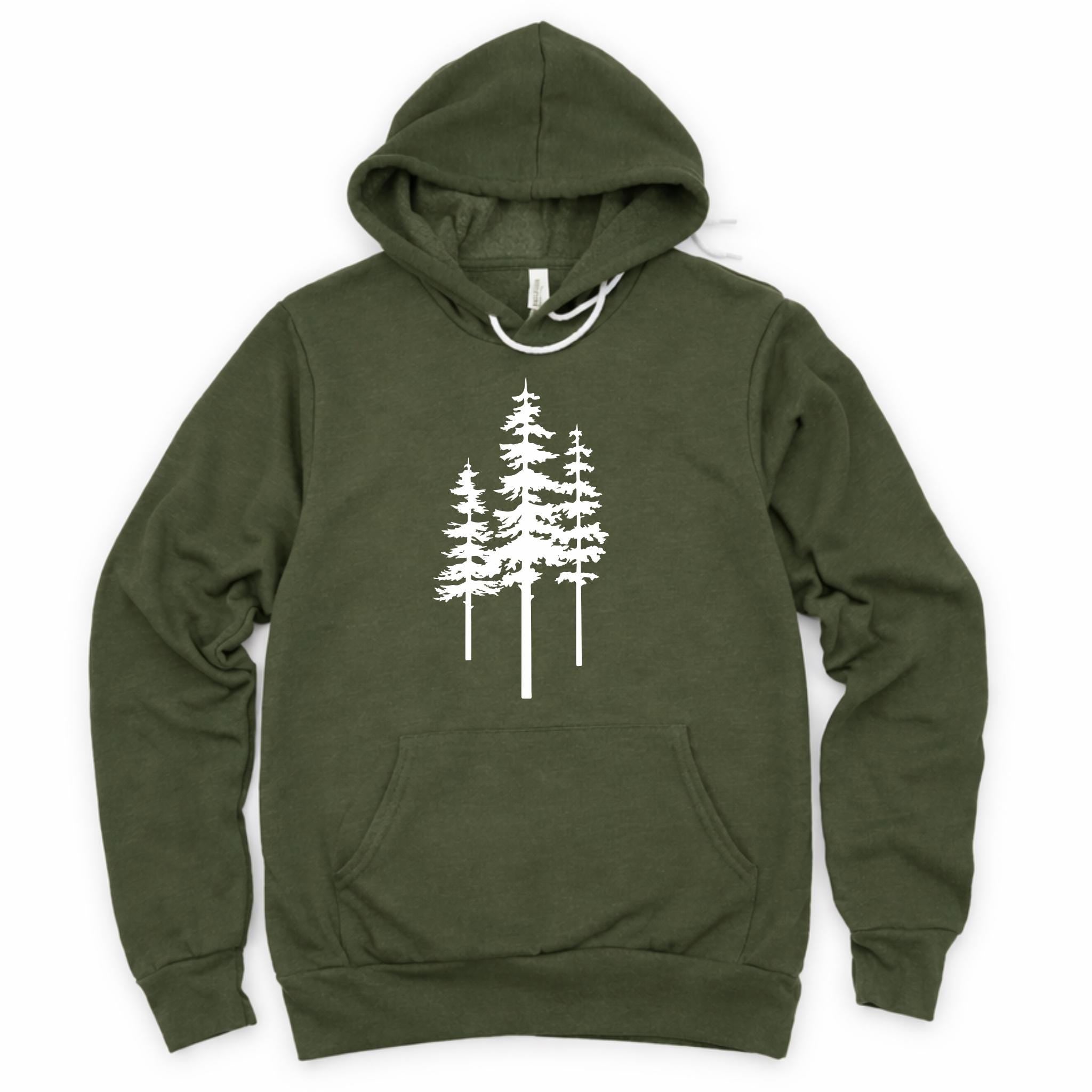 WHOLESALE Three Pine Trees Crewneck Sweatshirt | Hoodie 179-Sweatshirts-208 Tees Wholesale, Idaho