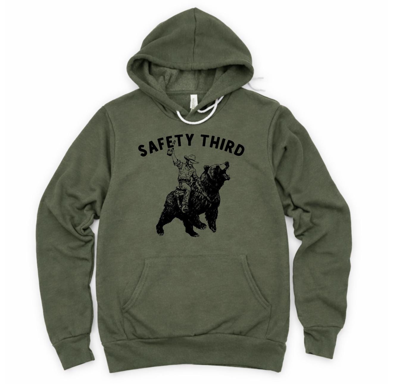 WHOLESALE Safety Third Bear Rider Crewneck | Hoodie Sweatshirt 281-Sweatshirts-208 Tees Wholesale, Idaho