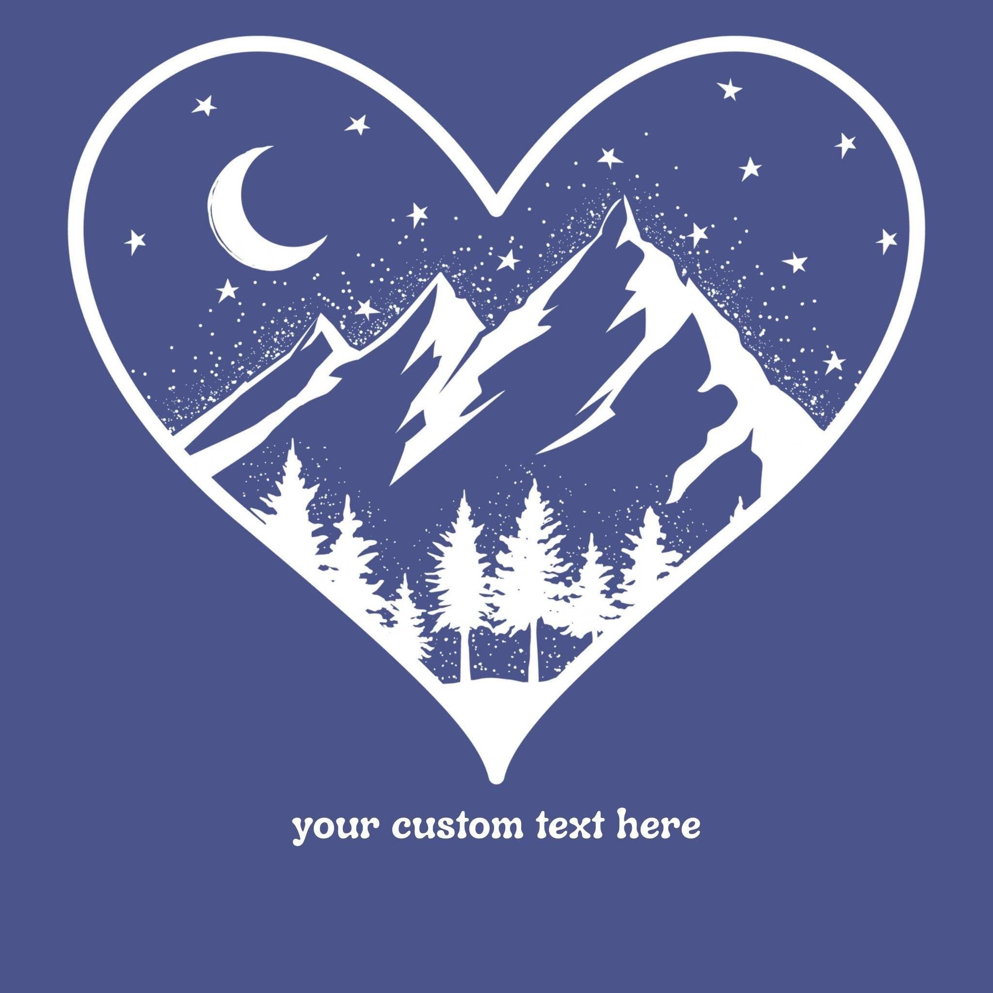 WHOLESALE Mountain Heart Crewneck Sweatshirt | Outdoors Hoodie 067-Sweatshirts-208 Tees Wholesale, Idaho