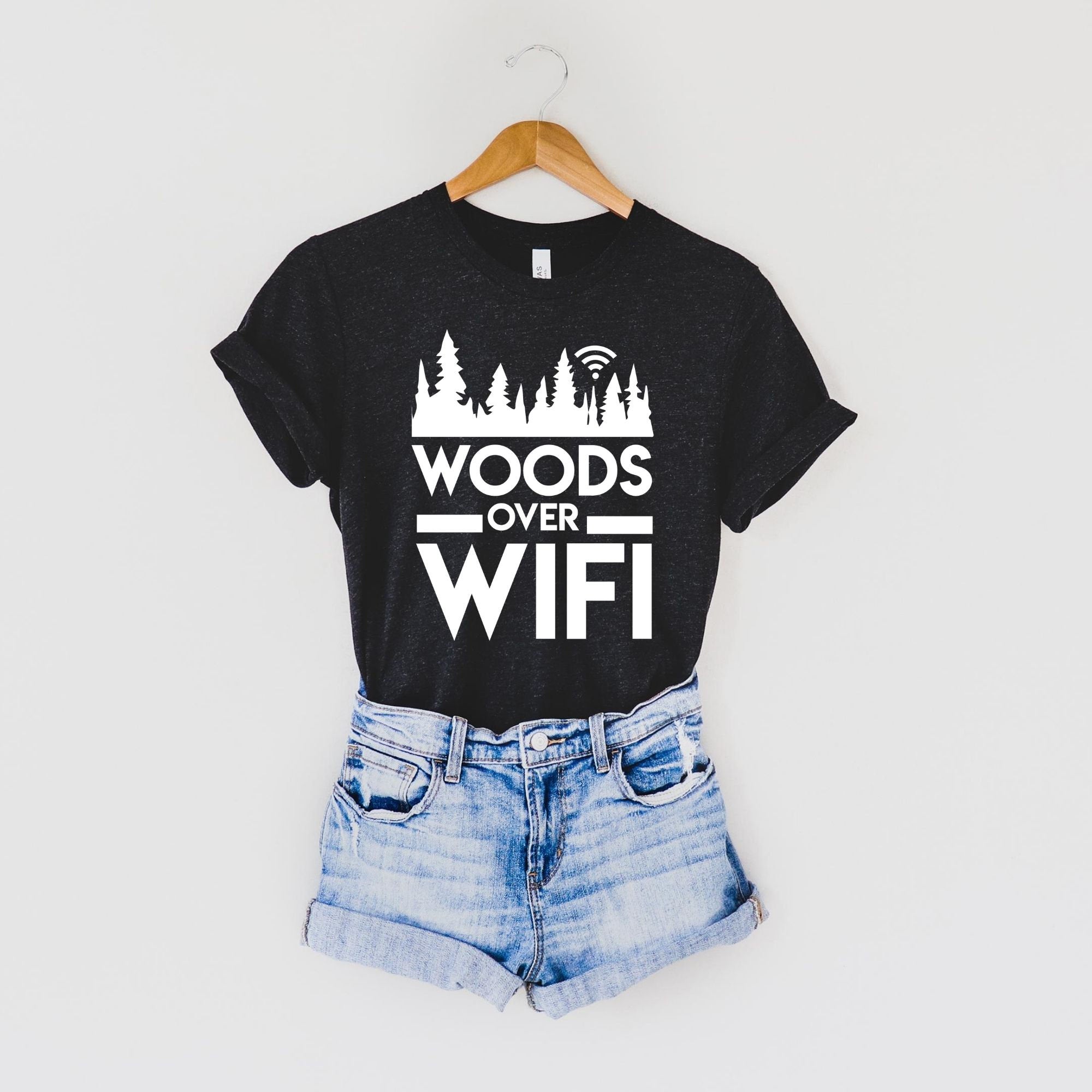 Woods Over Wifi T-Shirt for Women *UNISEX FIT*-208 Tees Wholesale, Idaho