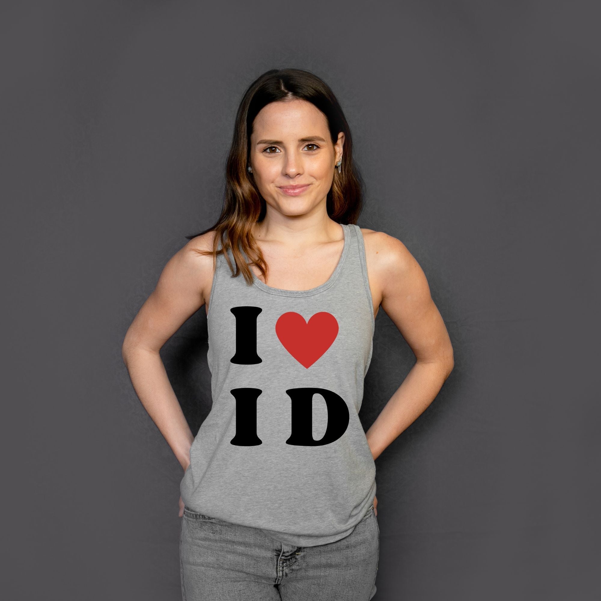 I Heart Idaho Tank Top 161T-Tank Tops-208 Tees Wholesale, Idaho