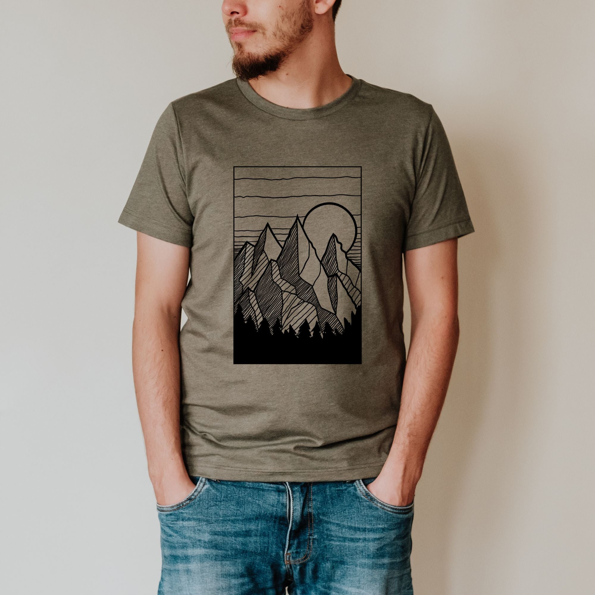 Mountain TShirt Nature Graphic Tee *UNISEX FIT*-208 Tees Wholesale, Idaho