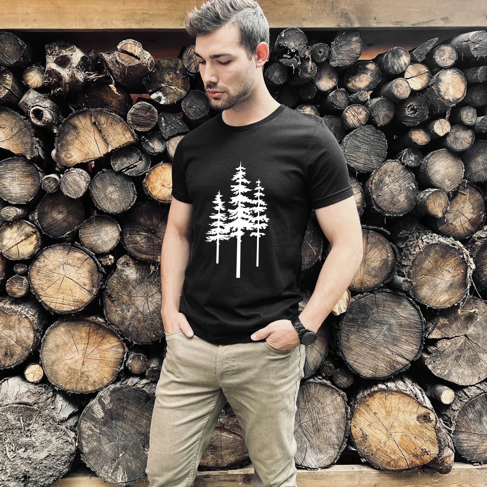 Tall Pines TShirt for Men *UNISEX FIT*-208 Tees Wholesale, Idaho